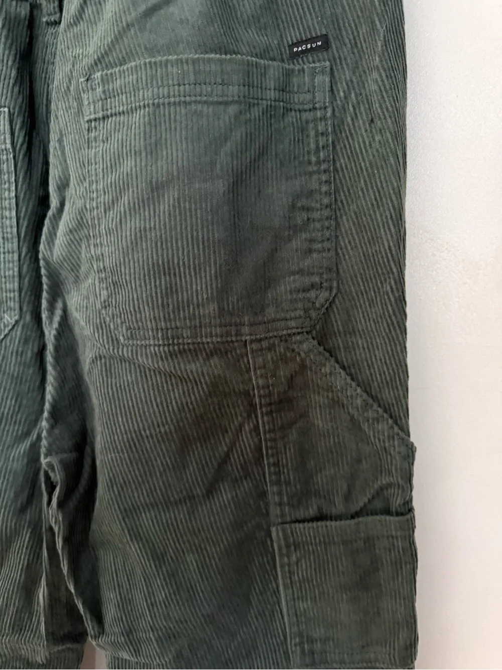 PacSun Men's Forest Green Corduroy Drawstring Pants
